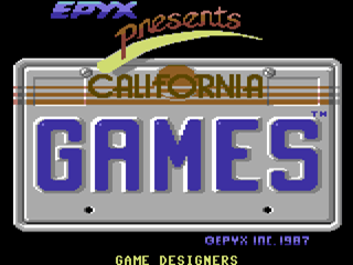 California Games title screen for Commodore 64